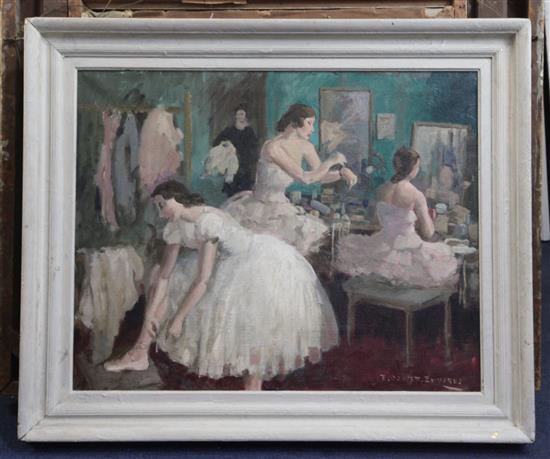 E. Jowett Edwards Ballet dancers dressing room 48 x 60cm